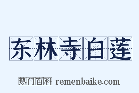 东林寺白莲是什么意思的图片